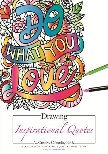 Jasart Adult Colouring Books - Colouring Book A4 Quotes Carousel 1