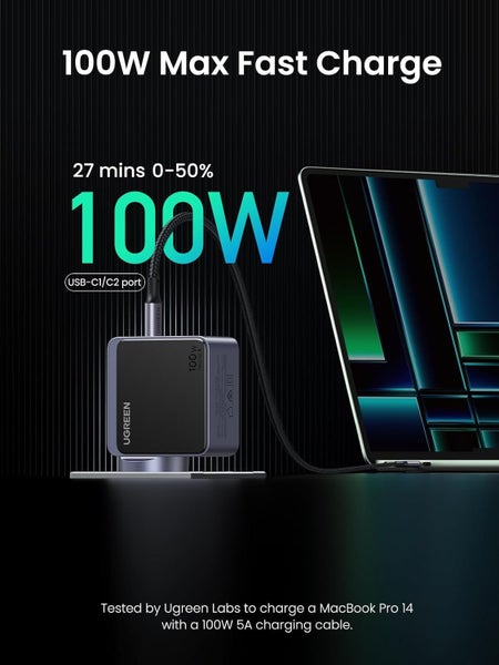 UGREEN Nexode GaN 4-Ports 100W USB-C Fast Charger - AU/NZ Plug Carousel 2