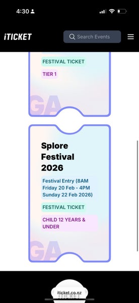 Splore 1 x GA (Tier 1) ticket + child ticket Carousel 3