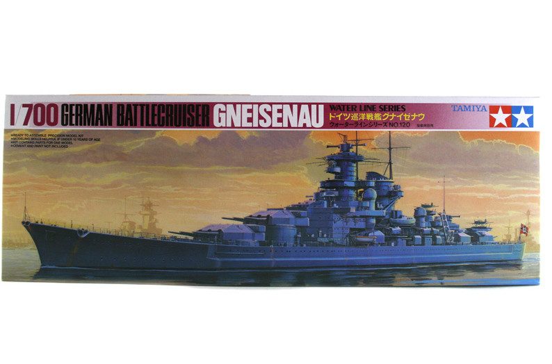 Tamiya - 1/700 German Battle Cruiser Gneisenau Plastic Model Kit [77520] Carousel 1