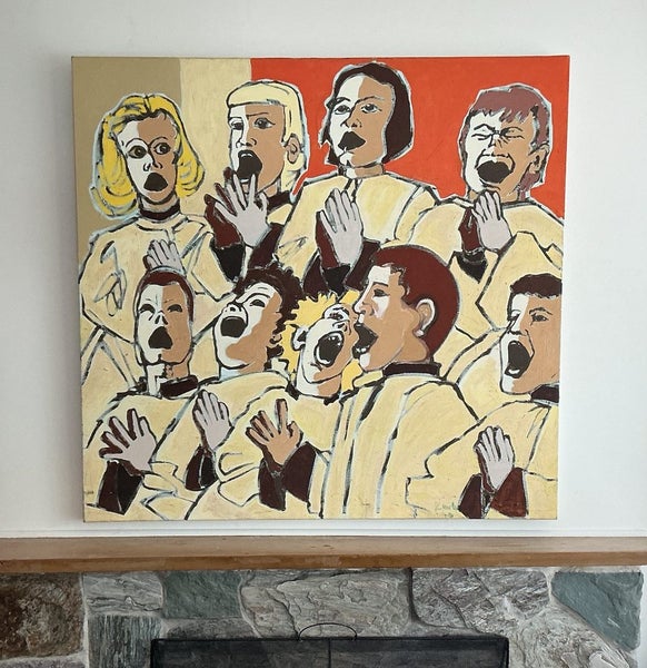 School choir, impression, group portrait. Carousel 2