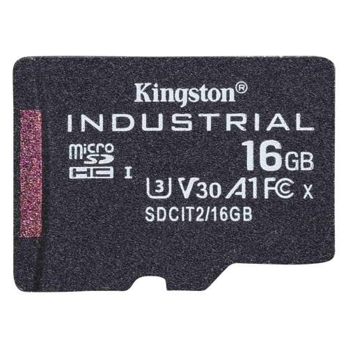 Kingston Industrial microSDHC Memory Card - 16GB UHS-I - U3 - V30 - A1 - Read up Carousel 1