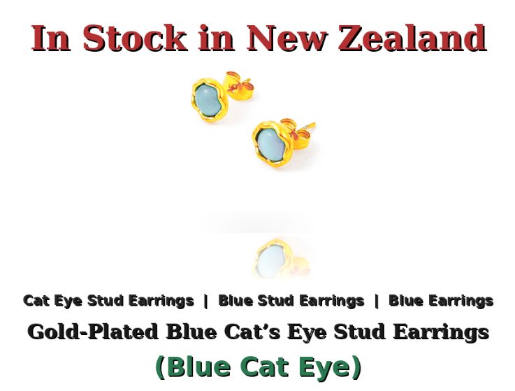 Blue Stone Earrings Gemstone Look Stud Earrings Carousel 1
