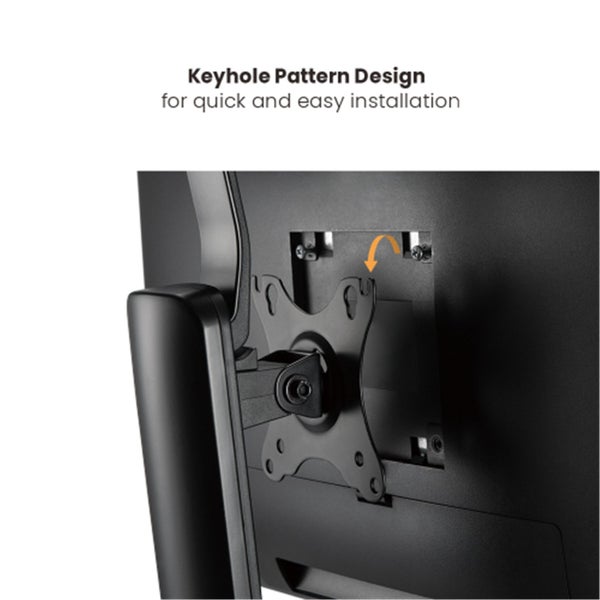 KONIC 17"-27" Monitor Vertical Lift Stand With Thin Client PC/ NUC Mount Holder Carousel 7