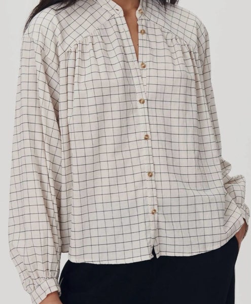 Rowie - Cora Blouse - Black & White Carousel 1