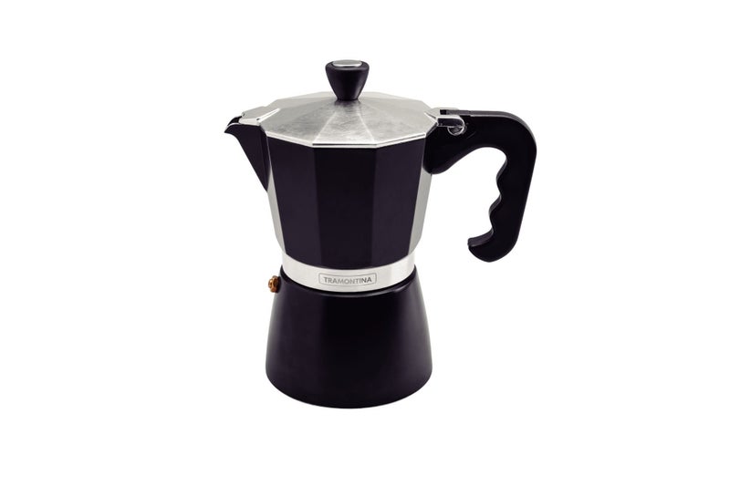Tramontina Italian Espresso Coffee Maker Black 320ml, 6 Cup Carousel 1