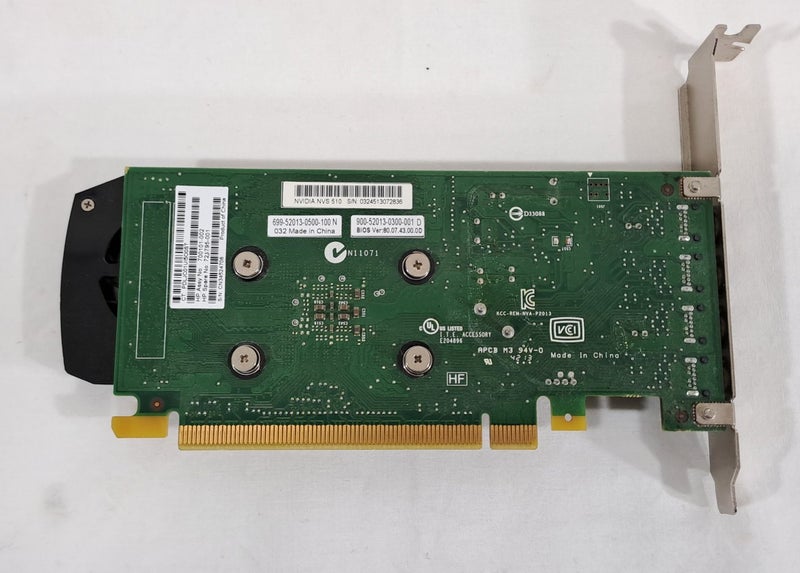 NVIDIA NVS510 2GB 4x Mini Display Port PCIe + 2 Mini DP to DP Adapters Carousel 2