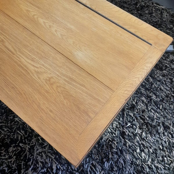 Cool, solid wood midcentury desk or hall table Carousel 12