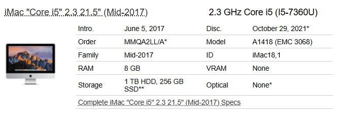 Apple iMac A1418 21.5" Carousel 4