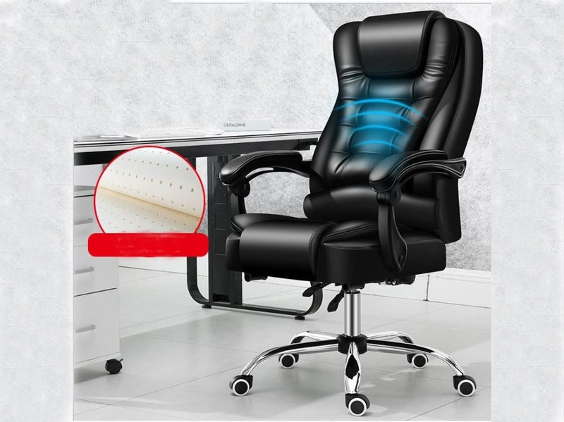 Ergonomic Gaming Chair Adjustable Office Chair 150KG Swivel Computer Chair Black Carousel 2