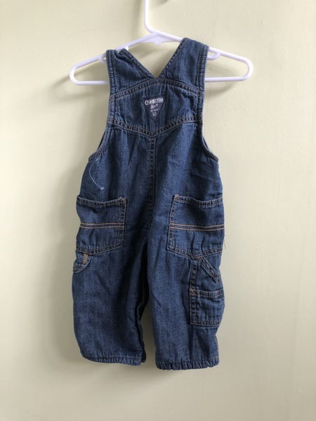 Osh Kosh B'gosh Overalls Blue Lined Size 6 Months Carousel 2