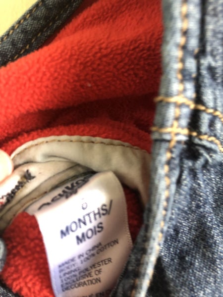 Osh Kosh B'gosh Overalls Blue Lined Size 6 Months Carousel 3