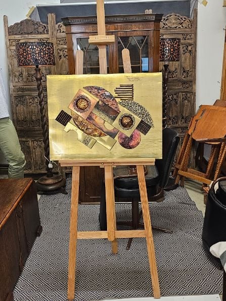 1970's Stephen Chun (Hong Kong) Brutalist Wall Sculpture in Mixed Metals. Carousel 1