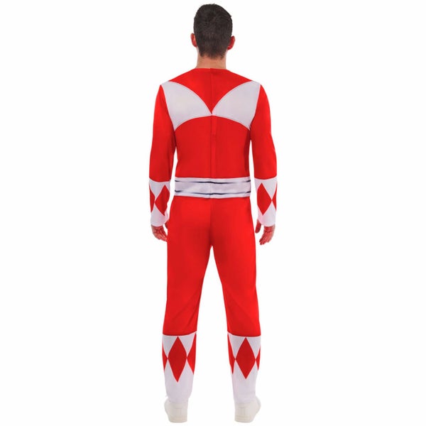 Red Ranger Deluxe Power Rangers Superhero Fancy Dress Up Adult Mens Costume Carousel 2