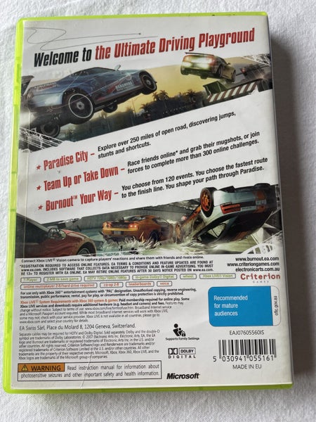 Burnout Paradise (Xbox 360) - PAL - Complete with Manual Carousel 2