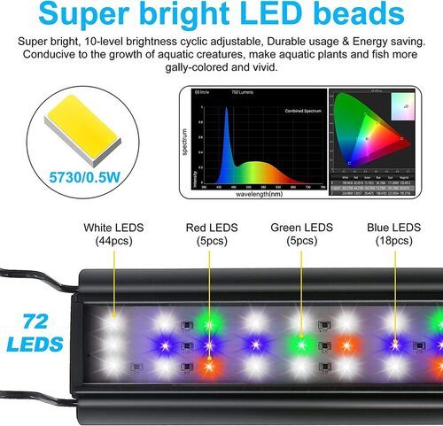 Size L Aquarium Lights Fish Tank Light LED Carousel 10