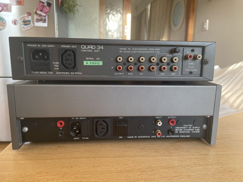 Quad 34 control unit Quad 405-2 power amp Carousel 2