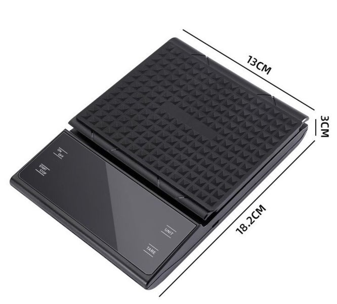 3kg/0.1g Drip Coffee Scale With Timer Portable Electronic Digital Carousel 2