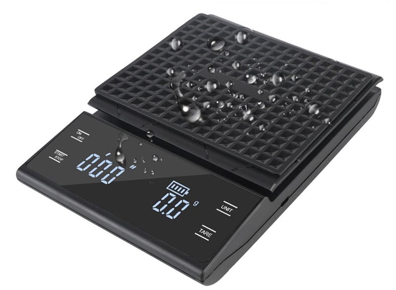 3kg/0.1g Drip Coffee Scale With Timer Portable Electronic Digital Carousel 5