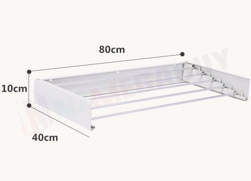 Wall Mounted Drying Rack Clothes Airer Laundry Indoor Outdoor Folding White Carousel 7