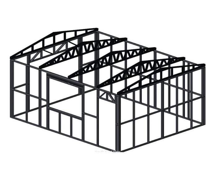 4.8x6m Green Frame Steel Kitset – Garage Frame Carousel 6