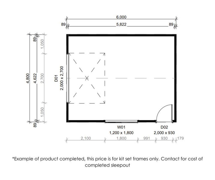 4.8x6m Green Frame Steel Kitset – Garage Frame Carousel 2