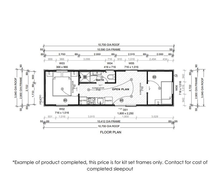 3x10m Green Frame Steel Kitset – Cabin Frame Carousel 2
