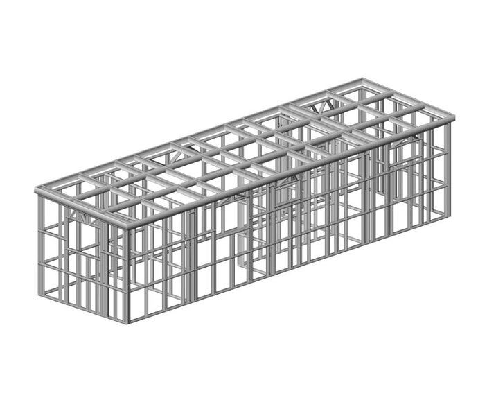 3x10m Green Frame Steel Kitset – Cabin Frame Carousel 5