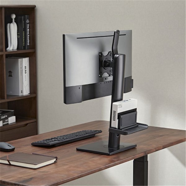 KONIC 17"-27" Monitor Vertical Lift Stand With Thin Client PC/ NUC Mount Holder Carousel 2