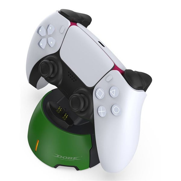 DOBE PlayStation PS5 Mini Charging Dock Stand (Green) Suits Dualsense and Edge Carousel 3