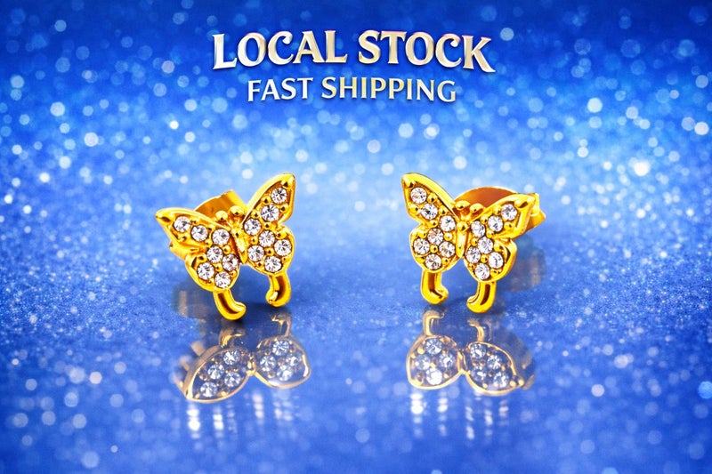 Titanium Butterfly Stud Earrings | 1 Pair Carousel 1