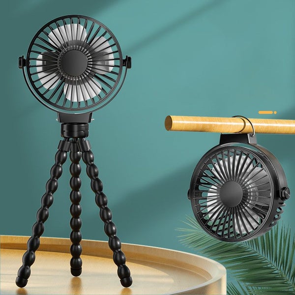 USB Rechargeable Flexible Tripod Baby Stroller Fan Pram - Brand New NZ Stock Carousel 1