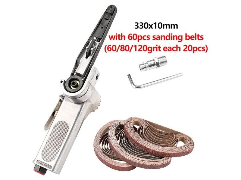 Pneumatic Belt Sander With 3 Belts Grinding Polishing Tool Carousel 1