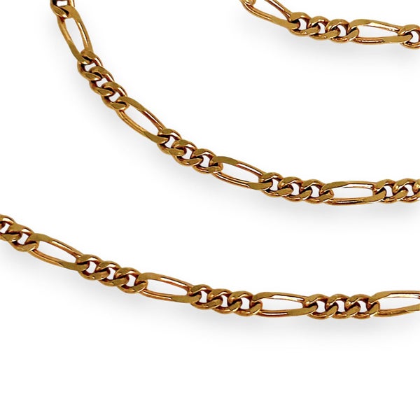 GOLD DEAL | 9kt Gold Refurbished Rounded Profile Figaro Chain 50cm Carousel 2