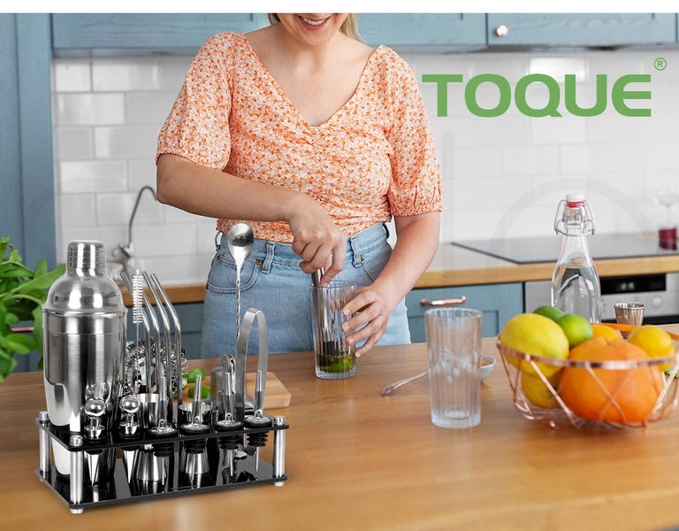 20Pcs Cocktail Shaker Set Stainless-Steel Bartender Kit Martini Strainer Maker Carousel 9