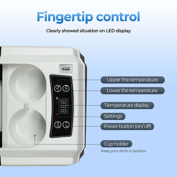 Spector Portable Car Fridge 12V Mini Refrigerator Freezer Camping Travel Cooler Carousel 9