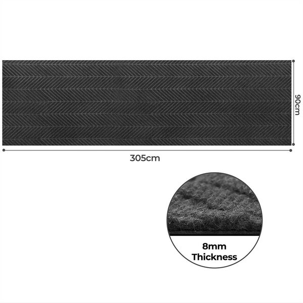 Marlow Kitchen Runner Area Carpet Non Slip Rubber Hallway Runner Rug Grey Carousel 2