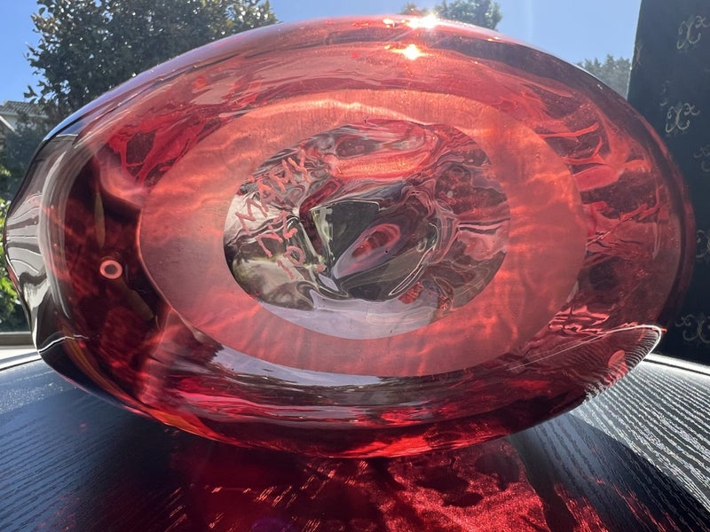 Keith Mahy New Zealand - Art Glass large vase Carousel 20