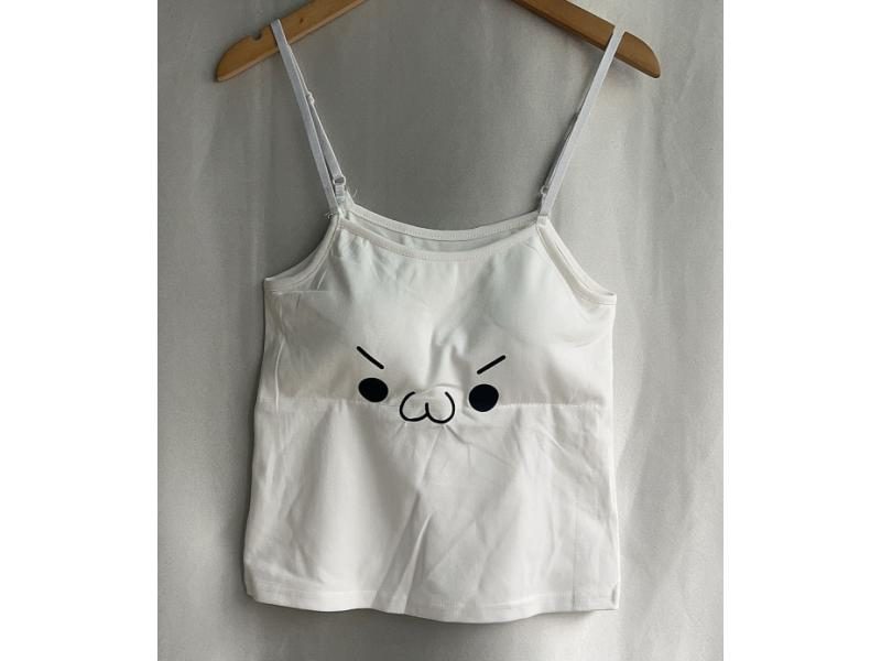 Cotton Cartoon Print Sleeveless Tank Top For Women Fashion Carousel 1