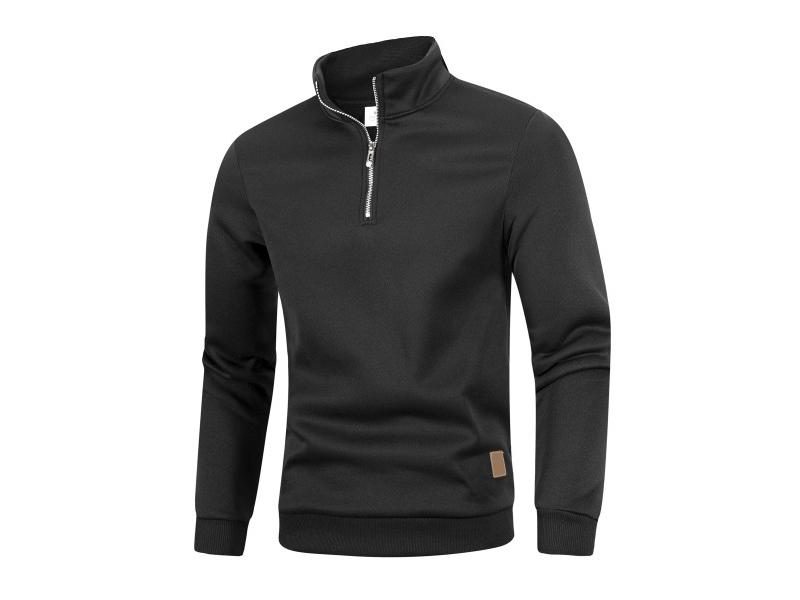 Men's Slim Fit Quarter Zip Lightweight Pullover For Outdoor Streetwear Carousel 1