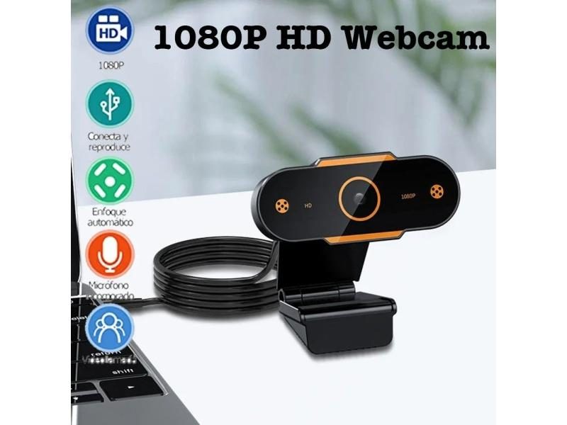 1080P HD USB Webcam With Mic For Video Calls And More Carousel 1