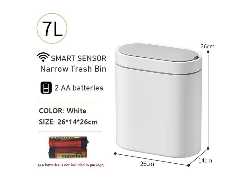7/9L Waterproof Automatic Sensor Bathroom Kitchen Trash Can Carousel 1