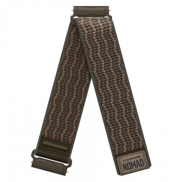 COROS NOMAD 24mm Nylon Watch Band Brown - Long Carousel 1