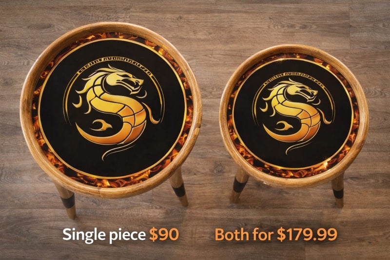 Handcrafted Mangowood Coffee Table Carousel 2