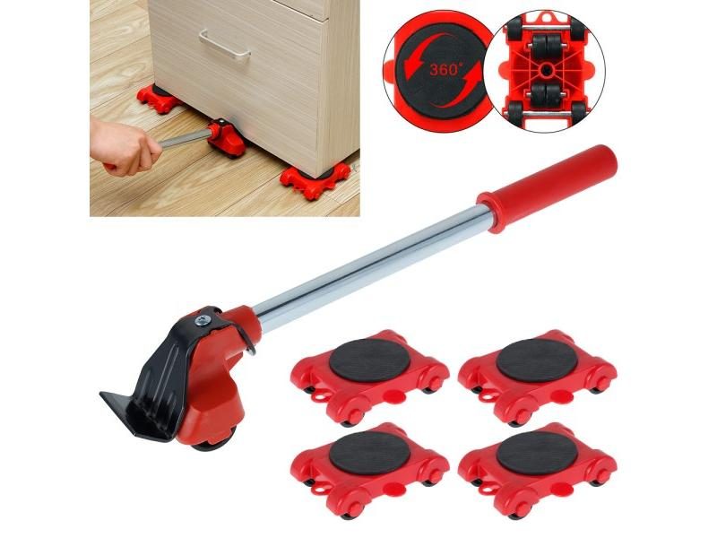 Furniture Lifting Moving Tool Set With 4 Sliders Rollers Carousel 1