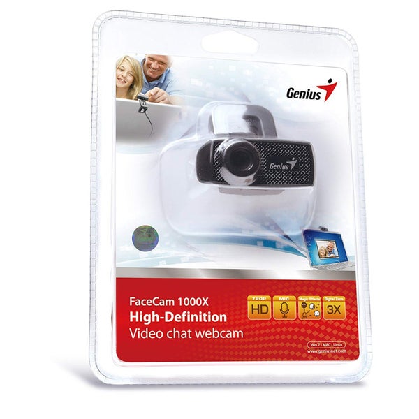 Genius FaceCam 1000X 720p HD Webcam 3X Digital Zoom - Mic Built In - Universal Carousel 3