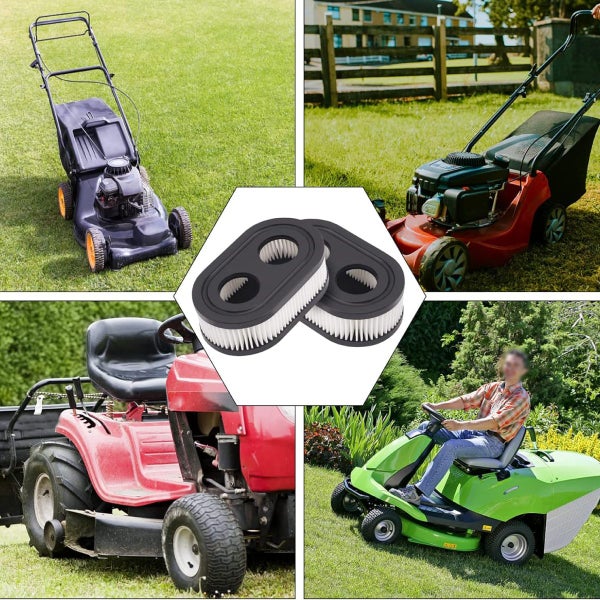 2 PCS Air Filter Air Cleaner Cartridge Filter Replacement for Briggs & Stratton Carousel 4