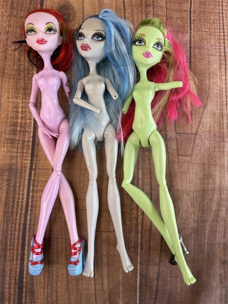2008 & 2011 Mattel Monster High Used Doll Lot of 3 Dolls w Missing parts Carousel 2