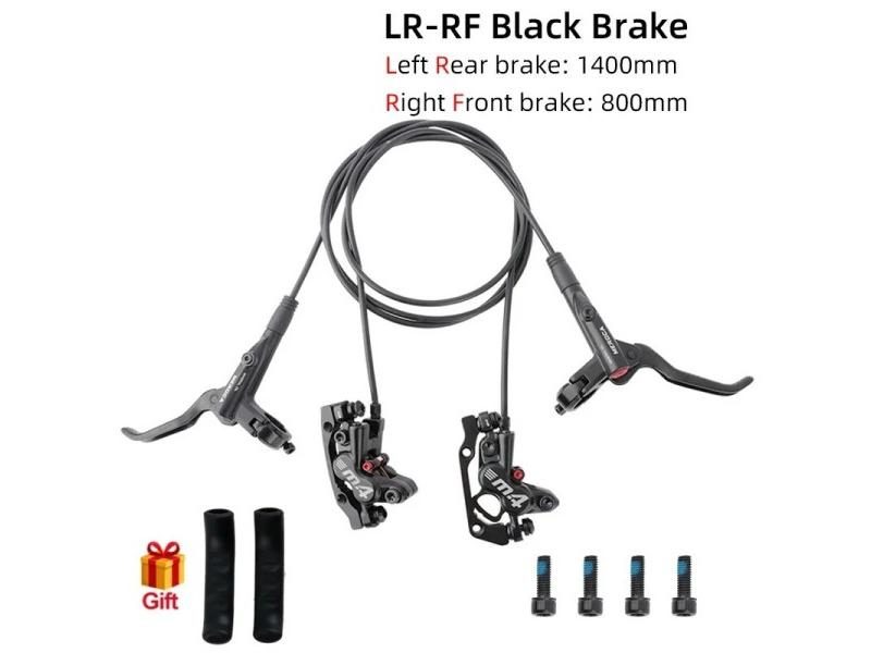 4-Piston MTB Hydraulic Brake Set Front Rear 800/1400mm Carousel 1