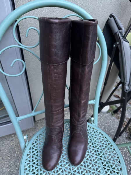 PULP CHOCOLATE BROWN TALL LEATHER BOOTS EX CONDITION SIZE 7.5 GORGEOUS Carousel 2